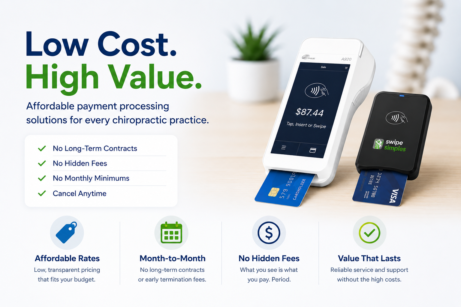 Low cost high value payment processing solutions